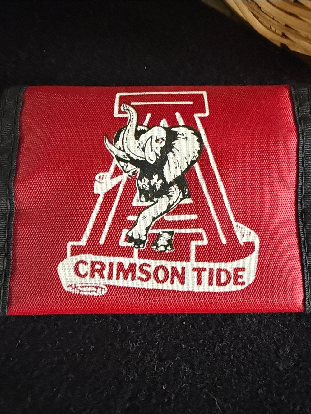 Vintage 80’s Alabama Crimson Tide Red Logo Nylon Velcro Wallet
